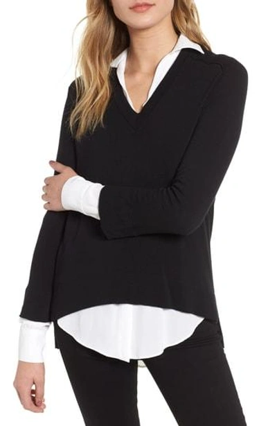 Bailey44 Bailey 44 Grand Duke Sweater Top In Black. In Black/chalk