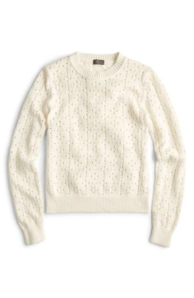 Jcrew Ariel Pointelle Sweater In Ivory