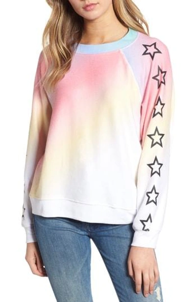 Wildfox Nebula Rainbow Star Sweatshirt In Multi
