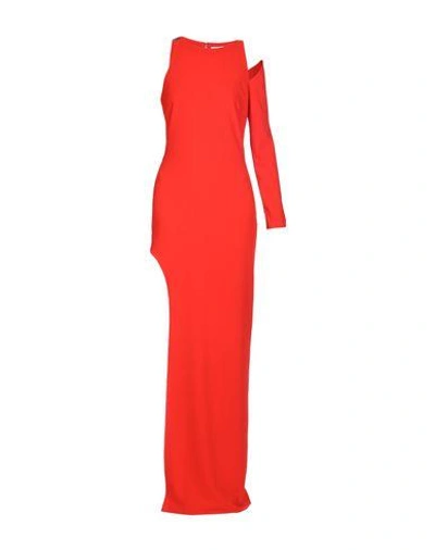 Halston Heritage Long Dress In Red