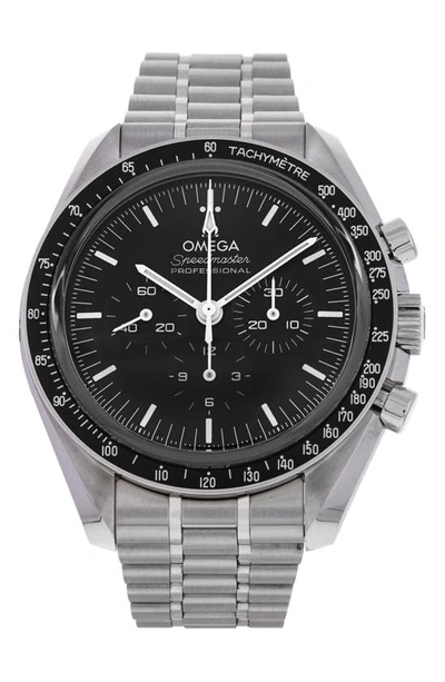 Watchfinder & Co. Omega  2022 Speedmaster Moonwatch Professional Chronograph Bracelet Watch, 42mm In Black