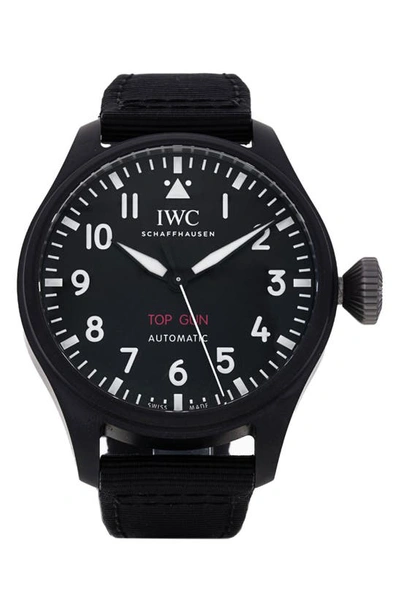 Watchfinder & Co. Iwc  2022 Big Pilot's Fabric Strap Watch, 44mm In Black