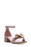 Steve Madden Kids' Jlessa Ankle Strap Sandal In Rose Gold