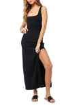 L*space Mara Rib Cutout Cover-up Dress In Black