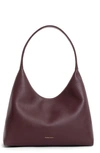 Mansur Gavriel Candy Pebbled Leather Shoulder Bag In Plum
