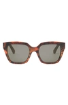 Celine Monochroms 56mm Square Sunglasses In Red/gray Solid