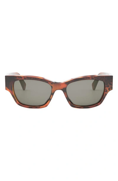 Celine Monochroms 54mm Cat Eye Sunglasses In Orange Animal Print Smoke