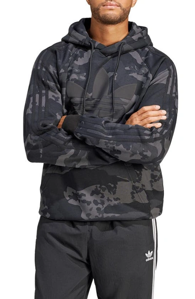 Adidas Originals Lifestyle Camo Hoodie In Black