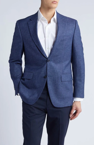 Peter Millar Tailored Fit Wool Sport Coat In Blue