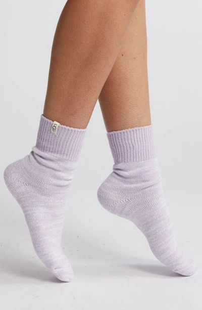 Ugg Rib Slouchy Quarter Socks In Orchid Petal