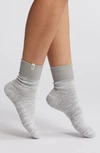 Ugg Rib Slouchy Quarter Socks In Seal