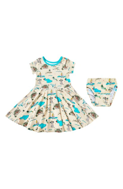 Coco Moon Babies' Maui Strong T-shirt Dress & Bloomers In Multi
