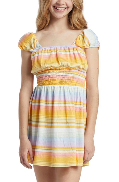 Billabong Kids' Stripe Cover-up Dress In Multi