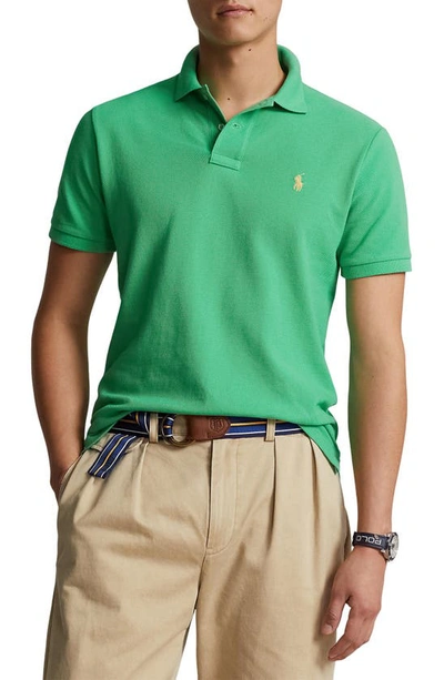 Polo Ralph Lauren Solid Cotton Piqué Polo In Classic Kelly