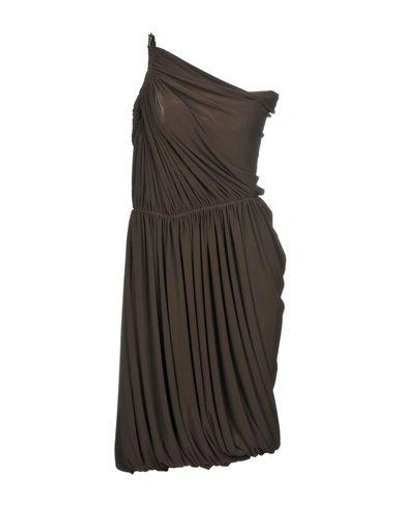 Lanvin Short Dress In Dark Brown