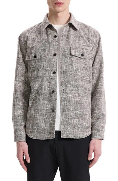 Theory Garvin Tweed Jacket In Coffee