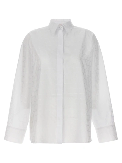 Valentino Toile Iconographe Shirt, Blouse In White