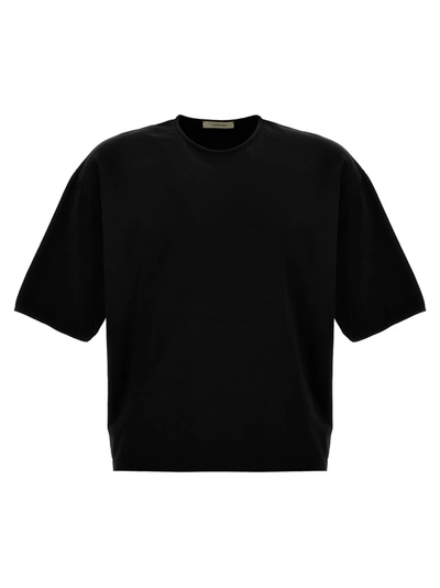 Lemaire Mercerized Cotton T-shirt In Black