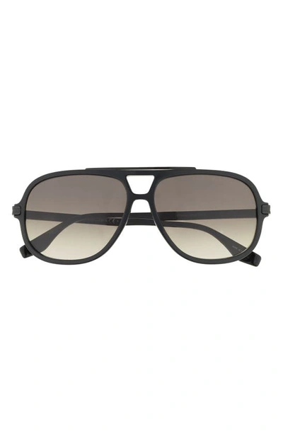 The Marc Jacobs 59mm Gradient Aviator Sunglasses In Black/ Brown