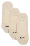 Nike 3-pack No-show Socks In Net/ Black