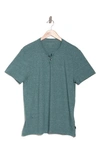 Lucky Brand Slub Cotton Notch Collar T-shirt In Vintage Jade