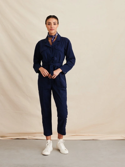 Alex Mill Old Expedition Jumpsuit In Washed Twill In Deep Navy