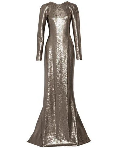 Kaufmanfranco Long Dress In Platinum
