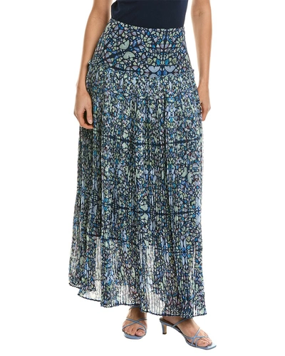 Ted Baker Corrugated Pleat Maxi Skirt In Blue