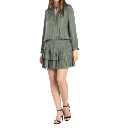 Current Air Laurel Mini Star Dress In Sage In Multi