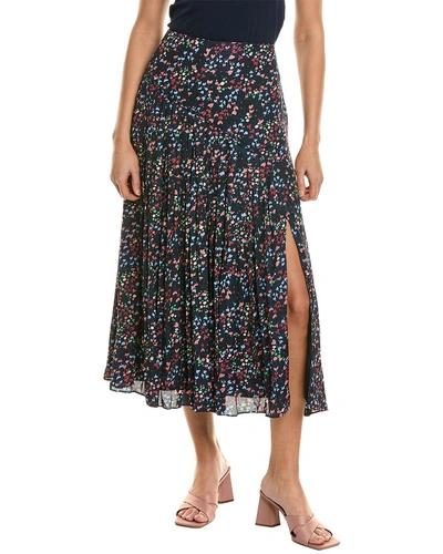 Ted Baker Pleated Midi Skirt In Blue