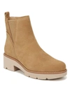 Naturalizer Darry Bootie Womens Cushioned Footbed Water Repellent Booties In Caramel Brown Suede