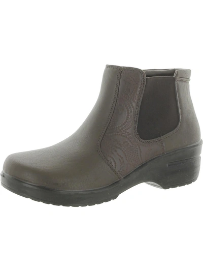 Easy Street Rosario Womens Roung Manmade Wedge Boots In Grey