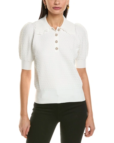 Ted Baker Polo Knit Top In White