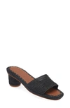 Carrie Forbes Bou Raffia Sandal In Black