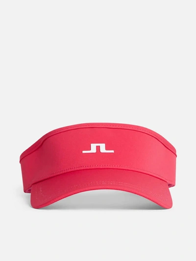 J. Lindeberg Yada Golf Visor In Rose Red In Pink