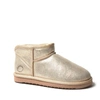 Dearfoams Fireside By  Women's Riverland Genuine Shearling Micro Bootie In Gold