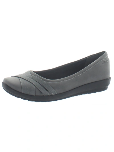 Easy Spirit Acasia 3 Womens Solid Slip On Ballet Flats In Silver