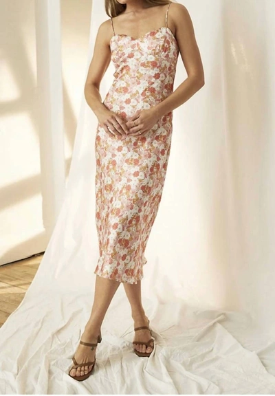 Mon Renn Hillside Floral Midi In Multi