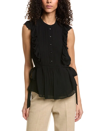 Ted Baker Ruffle Blouse In Black