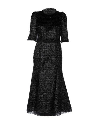 Dolce & Gabbana 3/4 Length Dresses In Black