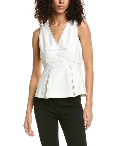 Ted Baker Peplum Top In White