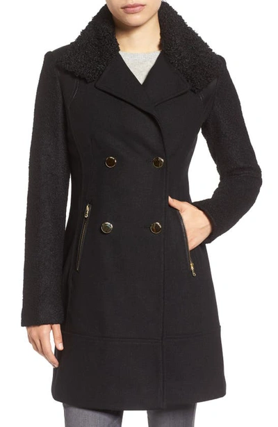 Guess wool blend military coat hotsell