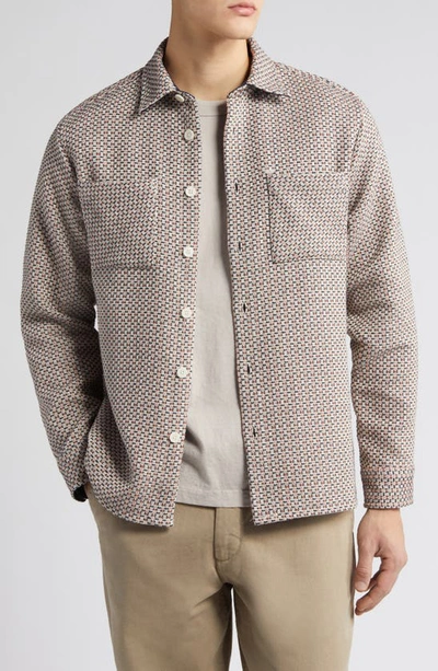 Wax London Whiting Button-up Shirt In Rust Multi