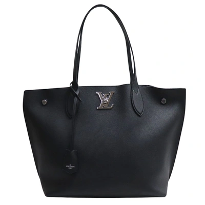 Pre-owned Louis Vuitton Lockme Go Leather Tote Bag () In Black