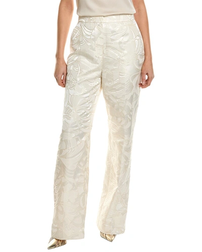 Ted Baker Wide Leg Jacquard Trouser In White