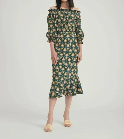 Saloni Grace Dress In Super Nova In Green | ModeSens
