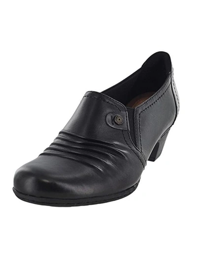 Cobb Hill Adelech Womens Leather Round Toe Pumps In Black