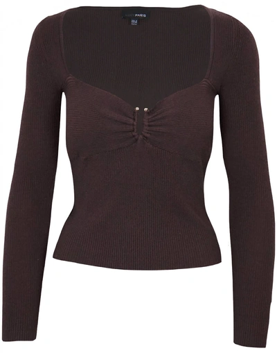 Lucy Paris Women's Frankie Knit Sweater In Brown