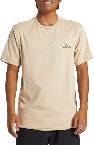 Quiksilver Step Up Organic Cotton Graphic T-shirt In Plaza Taupe