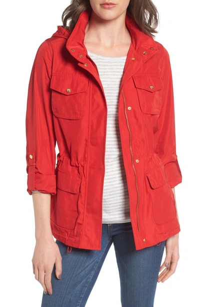 Vince Camuto Americana Parka In Scarlet